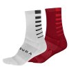 Endura Coolmax Stripe Socken (Doppelpack): Rost - S-M